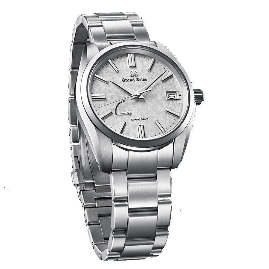 Montre Grand Seiko Heritage Spring Drive cadran blanc bracelet acier 40 mm