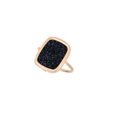 Bague Ginette NY Antique Ring en or rose et blue sand RANTB