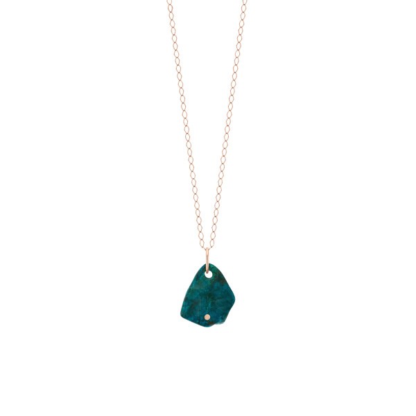 Jala Large necklace in pink gold and chrysocolle - JLA1