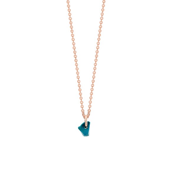 Jala Mini necklace in pink gold and chrysocolle - JLA3