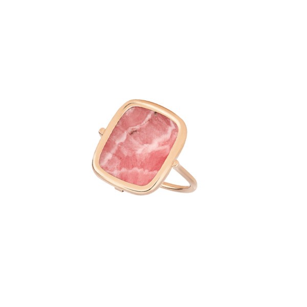 Ginette NY Antique Ring in pink golg and rhodocrosite