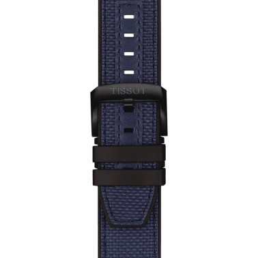 Montre Tissot T-Sport Seastar 2000 Professional Powermatic 80 PVD noir cadran bleu cuir bleu 46 mm T120.607.37.041.00