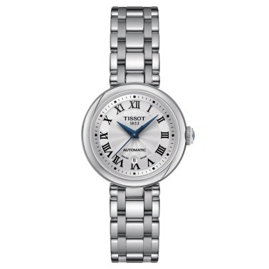 Montre Tissot Bellissima automatique cadran blanc bracelet acier 29 mm T126.207.11.013.00