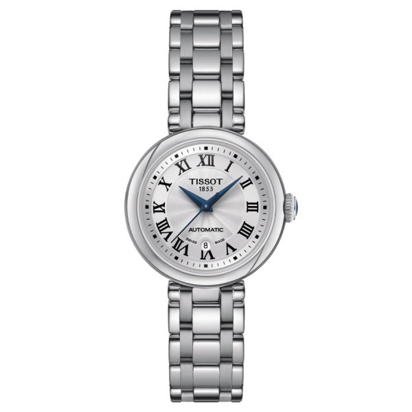 Montre Tissot Bellissima automatique cadran blanc bracelet acier 29 mm T126.207.11.013.00