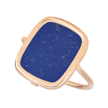 Bague Ginette NY Antique Ring en or rose et lapis-lazuli RANTL