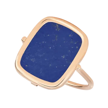 Bague Ginette NY Antique Ring en or rose et lapis-lazuli RANTL