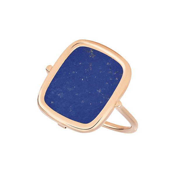 Bague Ginette NY Antique Ring en or rose et lapis-lazuli RANTL