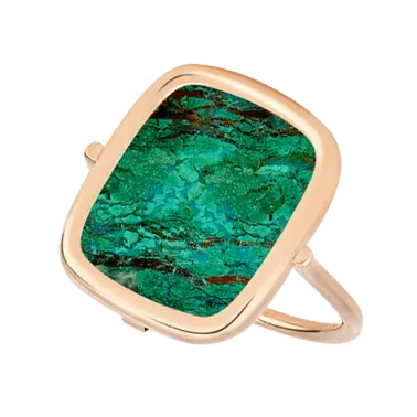 Bague Ginette NY Antique Ring en or rose et chrysocolle RANTCH