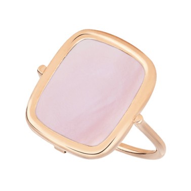 Ginette NY Antique Ring in pink golg and pink mother of pearl