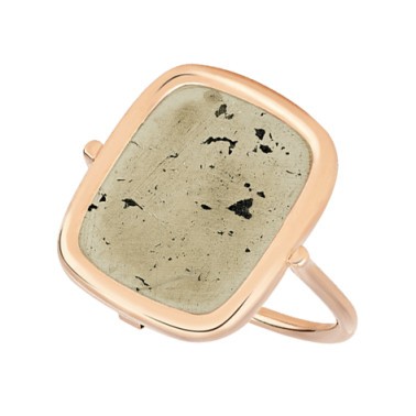 Bague Ginette NY Antique Ring en or rose et pyrite RANTPY
