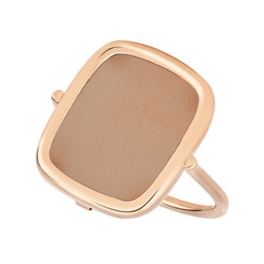 Bague Ginette NY Antique Ring en or rose et pierre de lune grise RANTMO