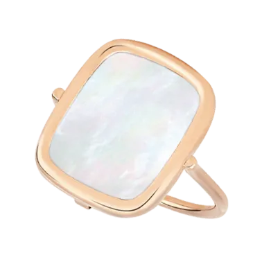 Bague Ginette NY Antique Ring en or rose et nacre RANTWN