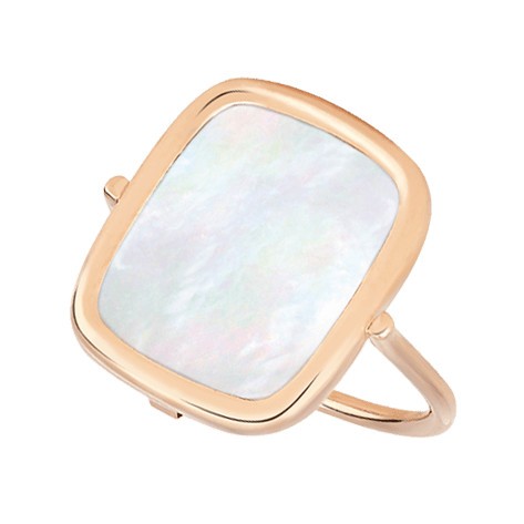 Bague Ginette NY Antique Ring en or rose et nacre RANTWN
