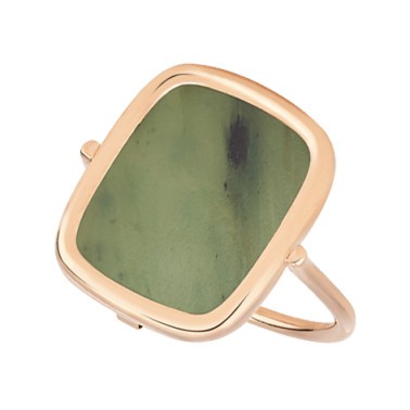 Bague Ginette NY Antique Ring en or rose et jade RANTJ