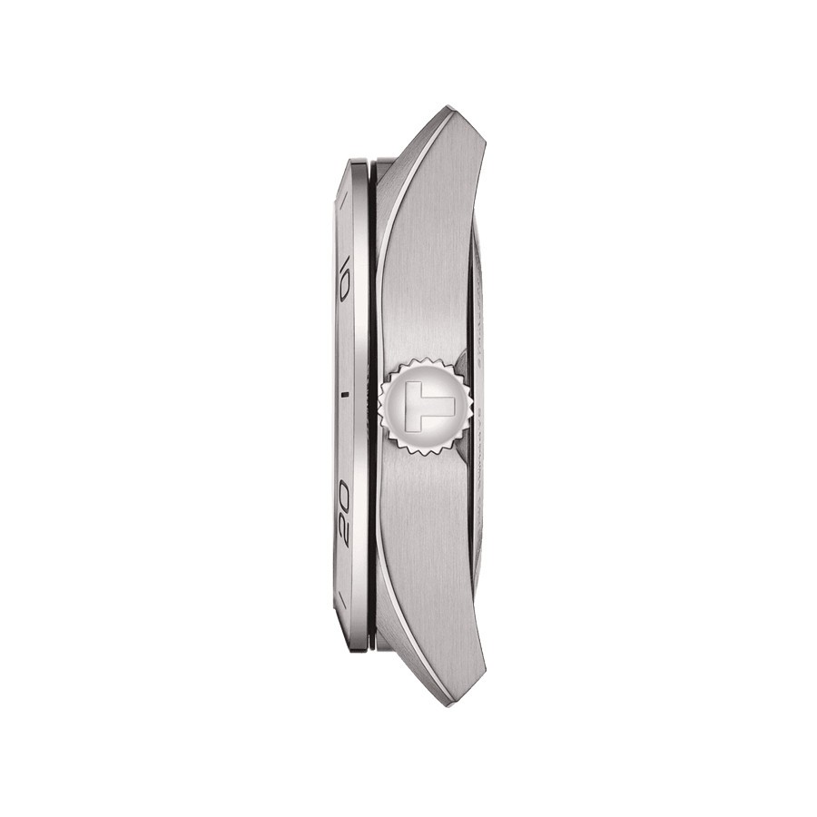 Montre Tissot T-Sport PRS 516 Powermatic 80 cadran argent bracelet cuir brun 42 mm T131.430.16.032.00