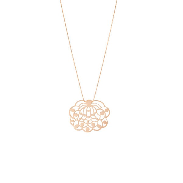 Lotus necklace in pink gold - LO002