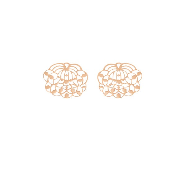 Lotus earrings in pink gold - BOLO
