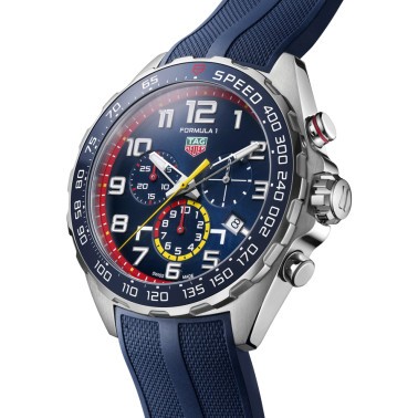 TAG Heuer Formula 1 Special Edition Red Bull Racing watch quartz blue dial blue rubber strap 43 mm CAZ101AL.FT8052