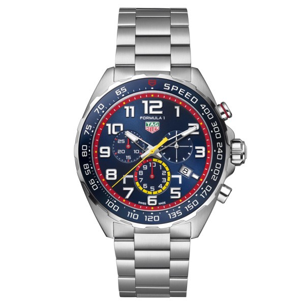 TAG Heuer Formula 1 Special Edition Red Bull Racing quartz watch blue dial steel bracelet 43 mm CAZ101AL.BA0842