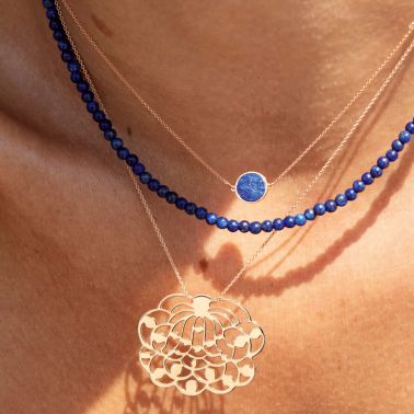 Collier Ginette NY Lotus en or rose - LO002