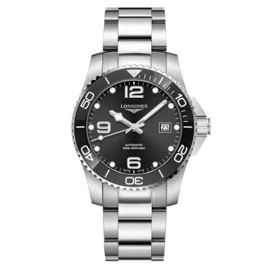 Montre Longines Hydroconquest automatique cadran noir bracelet acier 41 mm L3.781.4.56.6