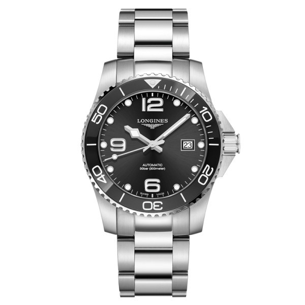 Montre Longines Hydroconquest automatique cadran noir bracelet acier 41 mm L3.781.4.56.6