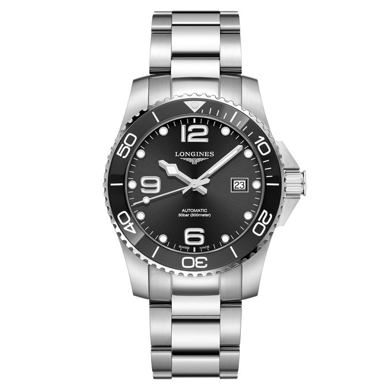 Montre Longines Hydroconquest automatique cadran noir bracelet acier 41 mm L3.781.4.56.6