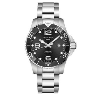 Montre Longines Hydroconquest automatique acier cadran noir 43 mm L3.782.4.56.6