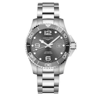 Montre Longines Hydroconquest automatique acier cadran gris 43 mm L3.782.4.76.6