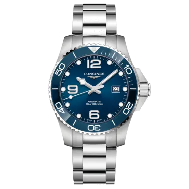 Montre Longines Hydroconquest automatique acier cadran bleu 43 mm L3.782.4.96.6