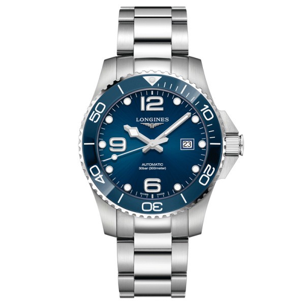 Longines Hydroconquest automatic stainless steel watch with blue dial 43 mm L3.782.4.96.6