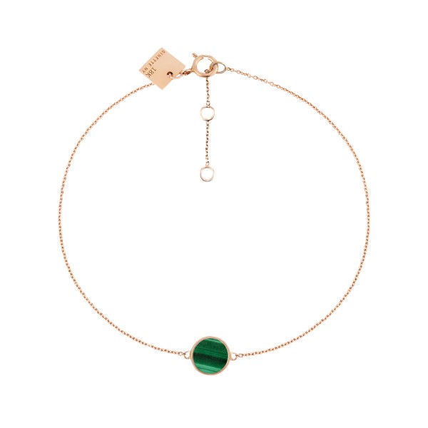 Bracelet Ginette NY Mini Ever Disc en or rose et malachite BEVEM3