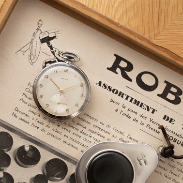 Zenith pocket watch with Argus watch guard Circa 1960