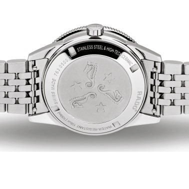 Montre Rado Captain Cook automatique cadran argenté bracelet acier 37 mm R32500013