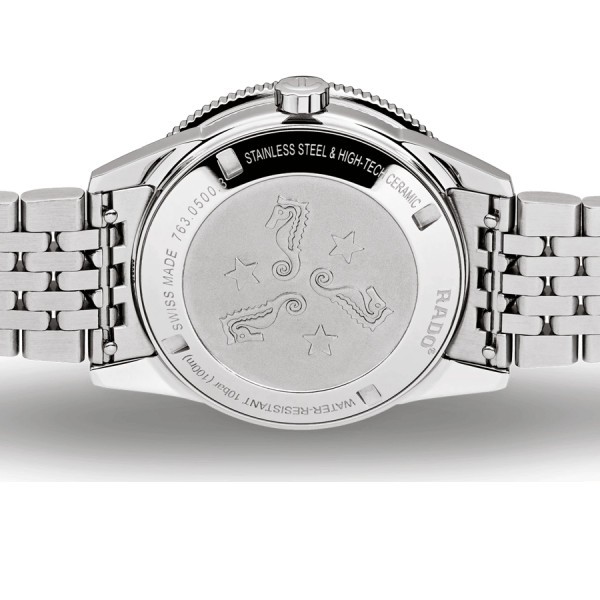 Montre Rado Captain Cook automatique cadran argenté bracelet acier 37 mm R32500013