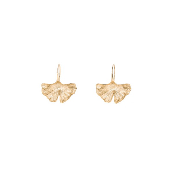 Ginkgo earrings Aurélie Bidermann in yellow gold