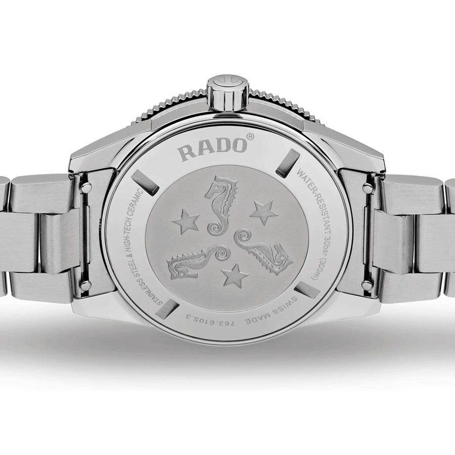 Montre Rado Captain Cook automatique cadran vert bracelet acier trois rangs 42 mm R32105313