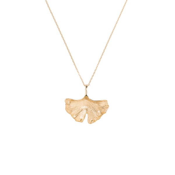 Pendentif Aurélie Bidermann Ginkgo or jaune - GINPD01