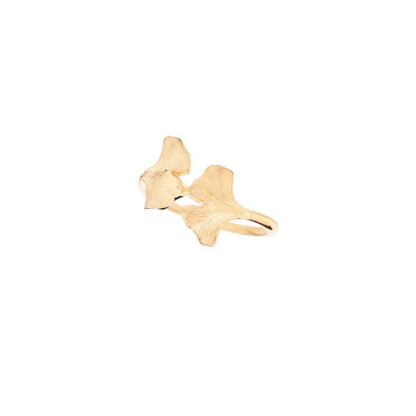 Bague Aurélie Bidermann Ginkgo or jaune GINBA03