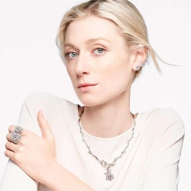 Necklace Rose Dior Bagatelle small model in white gold and diamonds