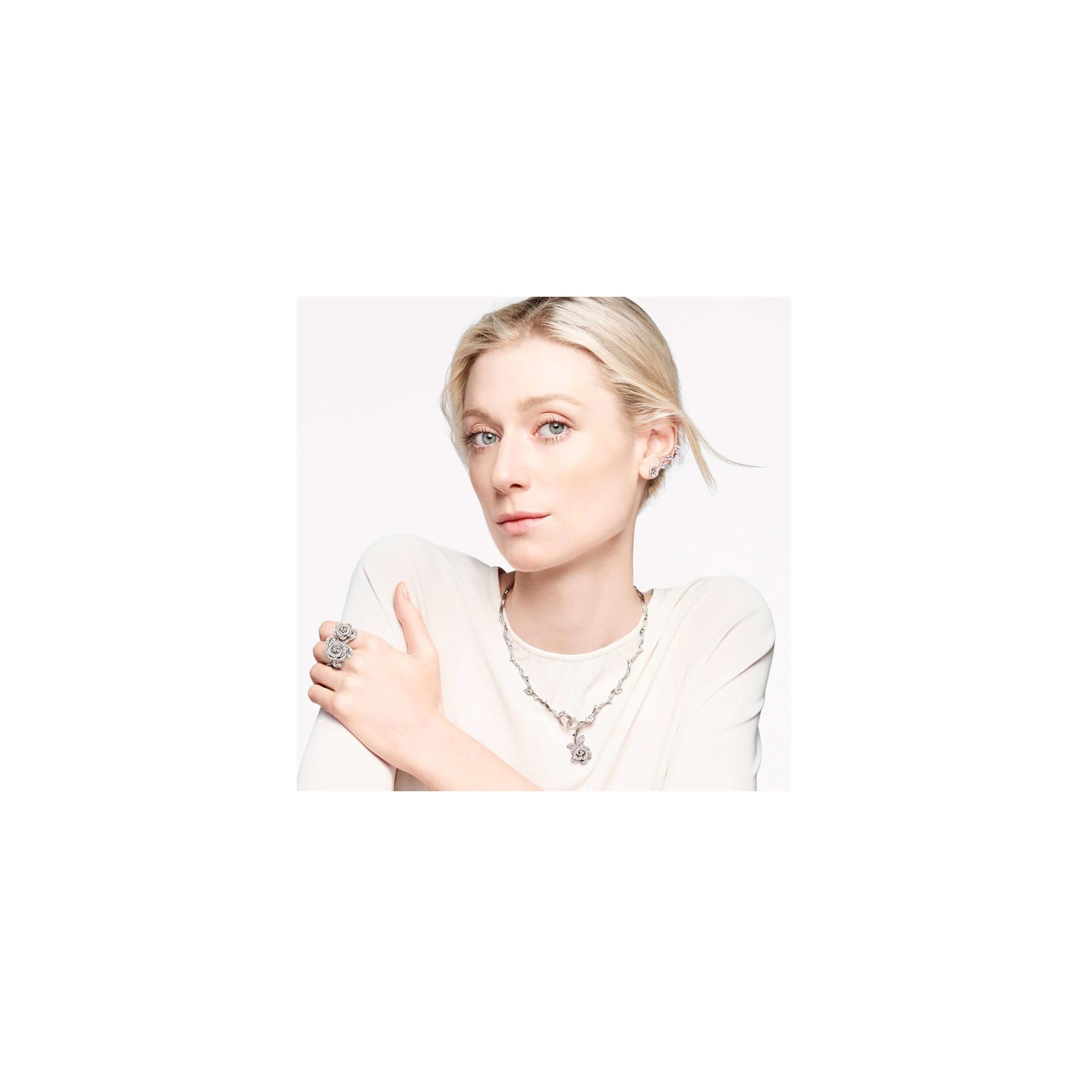 Necklace White gold and diamonds Rose Dior Bagatelle JBAG94006 Lepage