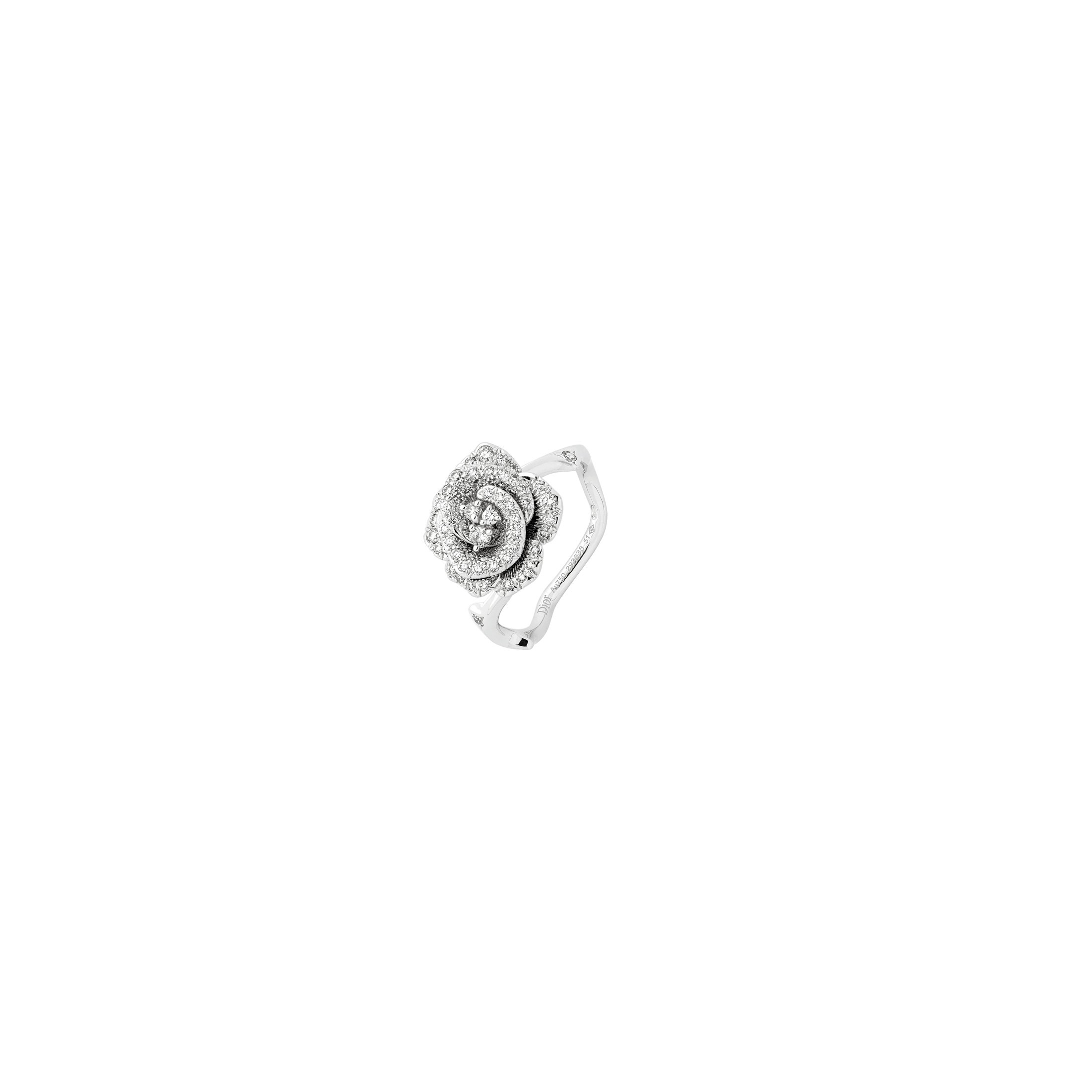 Dior Rose Bagatelle small ring in white gold and diamonds Lepage
