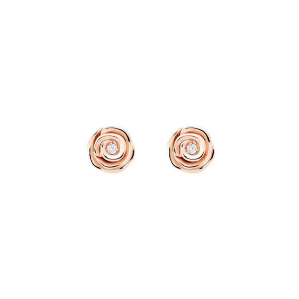 Puces Dior Rose Couture petit modèle en or rose et diamants