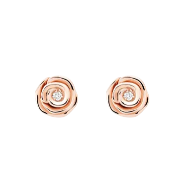Puces Dior Rose Couture petit modèle en or rose et diamants JRCO95002