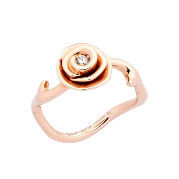 すぐ届く☆国内発【Dior】Rose Dior Couture リング スモール Dior Rose Couture small ring in pink gold and diamond - Lepage