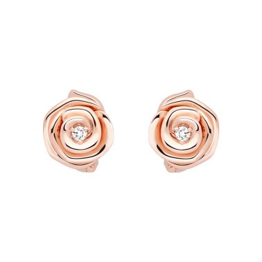 Puces Dior Rose Couture grand modèle en or rose et diamants JRCO95005