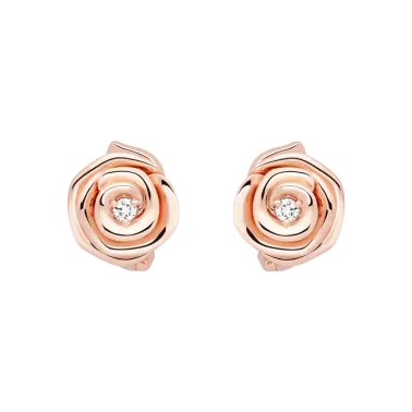 Puces Dior Rose Couture grand modèle en or rose et diamants JRCO95005