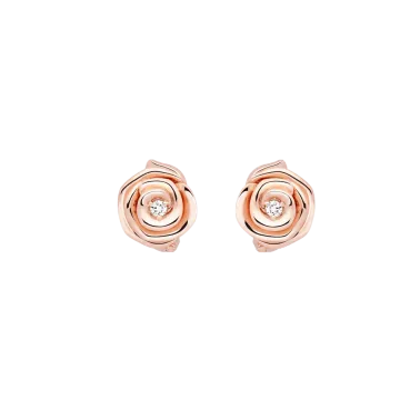 Puces Dior Rose Couture grand modèle en or rose et diamants JRCO95005