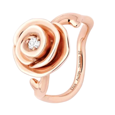 Rose Dior Couture リング スモール ダイヤモンド Small Rose Dior Couture Ring Pink Gold and Diamonds | DIOR