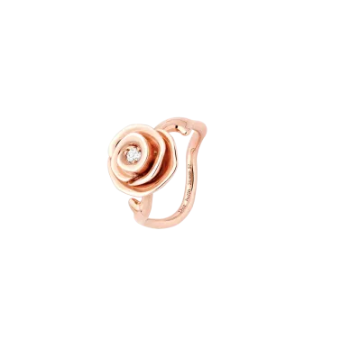 Bague Dior Rose Couture grand modèle en or rose et diamant JRCO95006